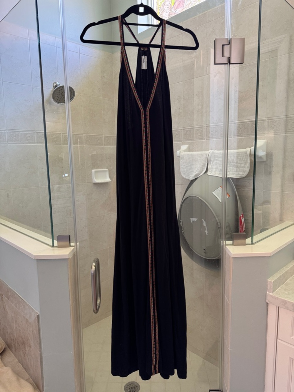 Pitusa Black Garment with Multicolor Accent